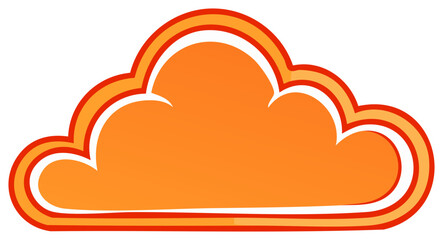 Fototapeta premium Orange Cloud Graphic Vector Illustration