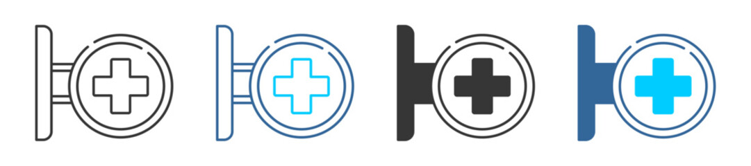 Obraz premium icon set multiple style collection 