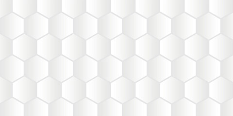 Naklejka premium 3D white geometric abstract background overlap layer on bright space with rounded rhomb effect decoration