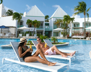 Relaxing in paradise at a luxury resort in Aruba under the Caribbean sun