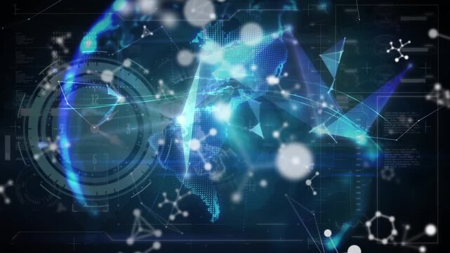 Animation of data processing over clock