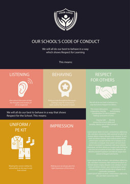 School's Code of Conduct Poster Template