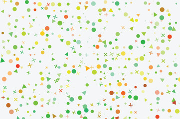 Obraz premium Vibrant abstract background with scattered colorful geometric shapes perfect for celebration designs party invitations or modern digital projects