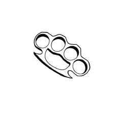 Obraz premium Brass Knuckles Weapon Illustration