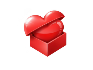 heart shaped box with ribbon