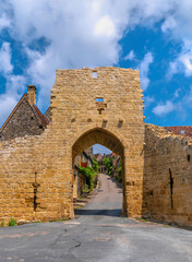 Ruins and Ramparts Domme Historic Village the Dordogne France

