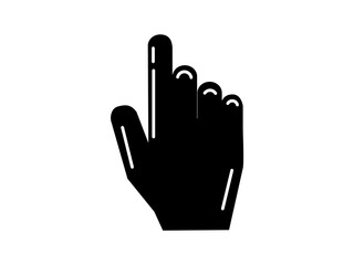 Obraz premium Black computer corsur icon in a simple flat silhouette style