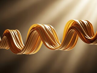 Golden twisted ribbon design element