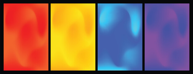 Fototapeta premium Set of colorful gradient background 