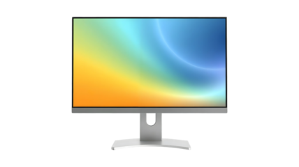 lcd monitor with blank screen.Computer screen mockup. PC monitor template.

