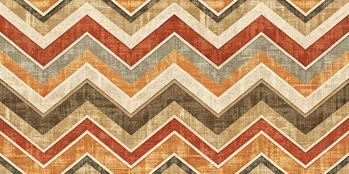 Warm-toned chevron pattern with textured stripes, abstract geometric background