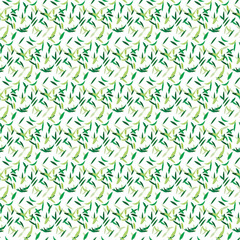 Obraz premium Seamless pattern of green bamboo leaves natural organic texture for wallpaper and textile design EPS Vector