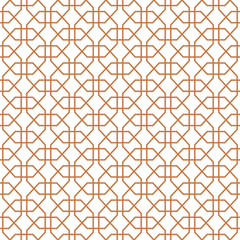 Seamless geometric pattern in copper tones intricate Islamic art inspired design for background and textile elegant and modern EPS Vector