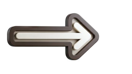 3D Rendered Double Arrow Pointing Right