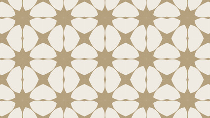 Fototapeta premium A pattern of stars and circles in a tan and white color scheme