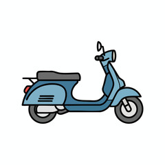 Obraz premium Vintage Style Scooter Illustration