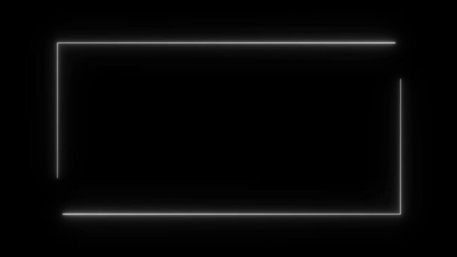 Minimalist White Neon Frame Loop