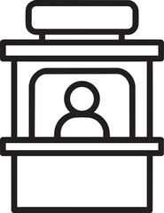 Fototapeta premium Ticket booth information kiosk icon