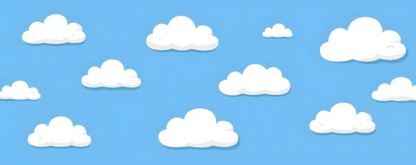 Detailed of a Tranquil Blue Sky with Soft,Wispy Clouds