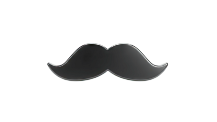 Glossy Black Mustache Icon