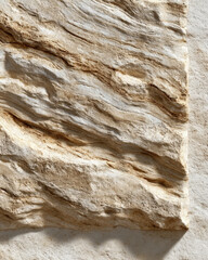 Obraz premium Pale travertine stone surface with subtle linear pores and smooth matte finish background