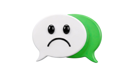 Sad Face Chat Bubble Icon