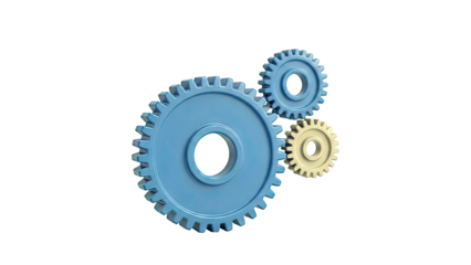 Three Interlocking Gears