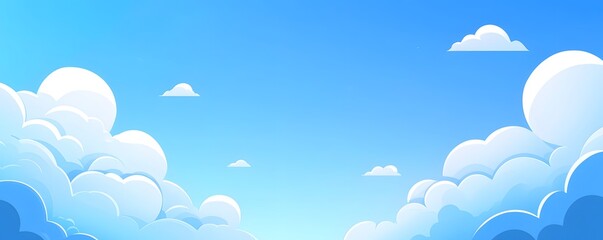 Tranquil Blue Sky with Wispy Clouds - Calming Gradient Nature Landscape