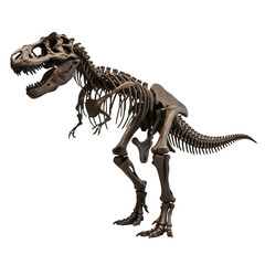 Fototapeta premium a t rex skeleton on a black background
