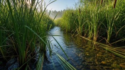 reeds in the water