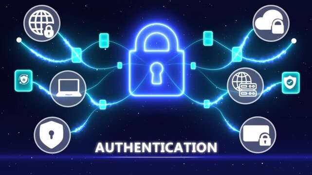 Multi-Factor Authentication Concept Animation for Secure User Login and Data Access