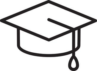 Graduation cap mortarboard education icon