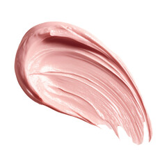 Minimal cosmetic cream swatch with rich pink tone, cut out.