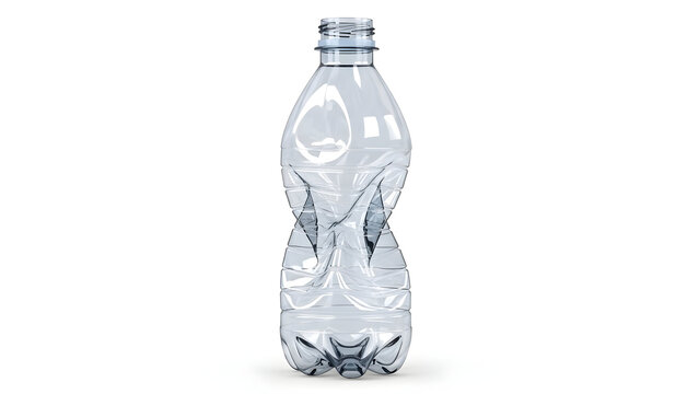 Empty Plastic Bottle for Recycling Isolated