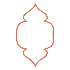 Terracotta Arabesque Frame Outline
