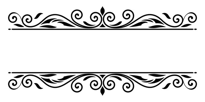 Elegant Scroll Border Designs for Graphic Art Frames