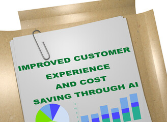 Improved Customer Experience And Cost Savings Through AI concept