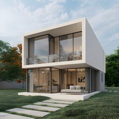 Autumn Reflections on a Modern Retreat