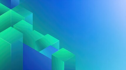 Obraz premium Geometric Gradient Abstraction: A captivating display of abstract forms and gradients, showcasing a harmonious blend of teal and blue hues.