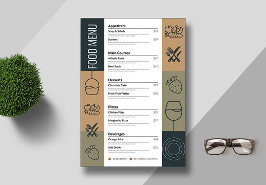 Food Menu Template Layout