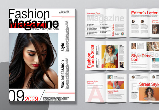 Minimal Luxury Fashion Magazine Layout For Print