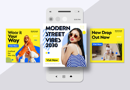 Modern Minimalist Fashion Social Media Post Templates