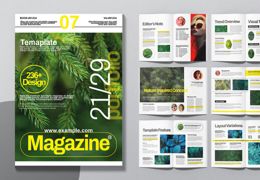 Modern Nature Inspired Magazine Design Template