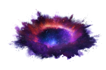 Abstract Cosmic Black Hole Nebula Explosion