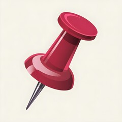 Pinned Precision: The Glossy Red Marker