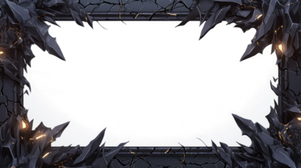 Dark Crystal Frame with Smoke and Sharp Edges
