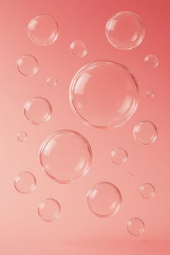 red bubbles background
