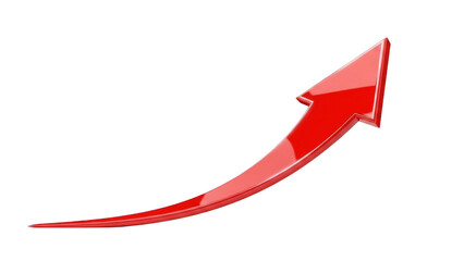 Red arrow icon isolated on transparent background isolated on white background