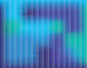 Obraz premium glass ripple texture with blue gradient background and vertical reeded distortion for futuristic abstract design. Vector illustration. 