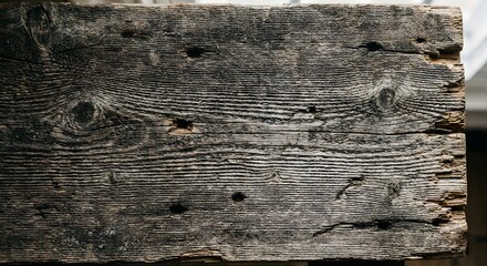 Old Wooden Surface with Visible Grain and Circular Markings